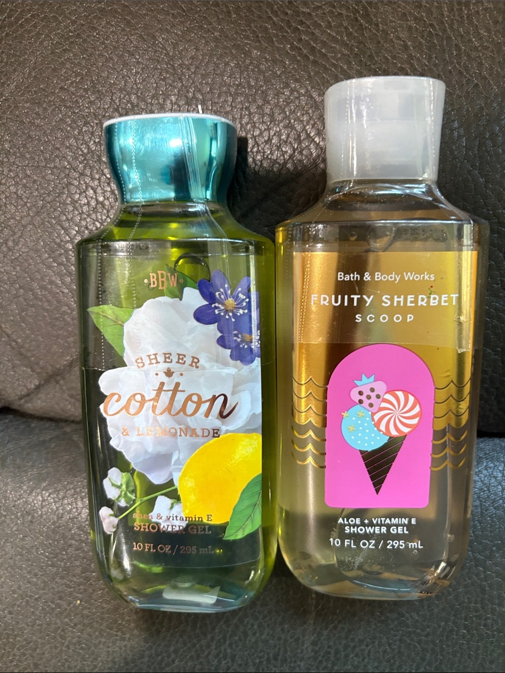 Bath and body sheer cotton & lemonade and fruity sherbet scoop